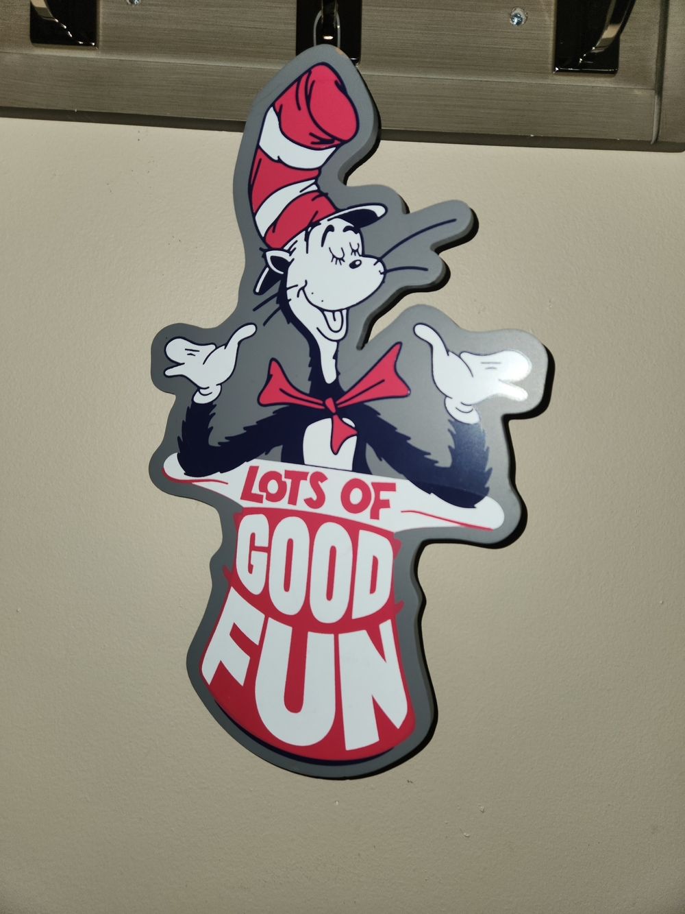 Dr. Seuss Cat in the Hat Wall Art - Red, White, Blacka And Gray